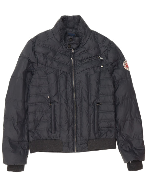 Zu Elements Mens Padded Jacket UK 42 XL Navy Blue Polyester