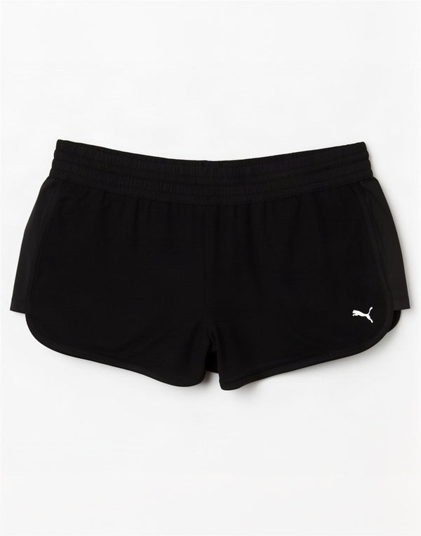 Puma Womens Sport Shorts UK 12 Medium Black Polyester