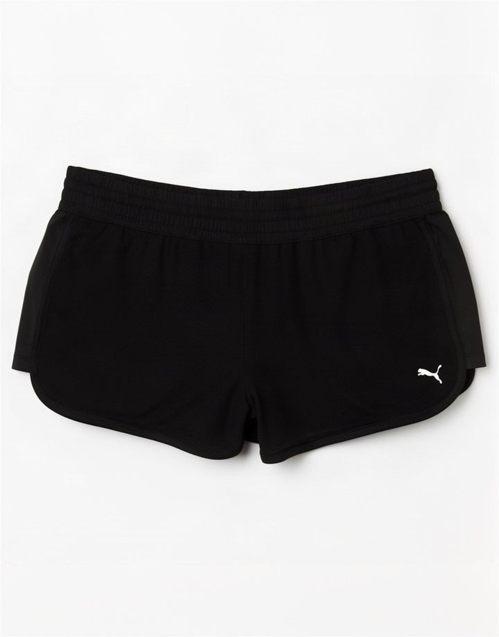 Puma Womens Sport Shorts UK 12 Medium Black Polyester
