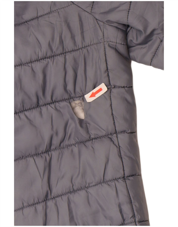 Zara Womens Hooded Padded Jacket UK 14 Large Grey Polyester