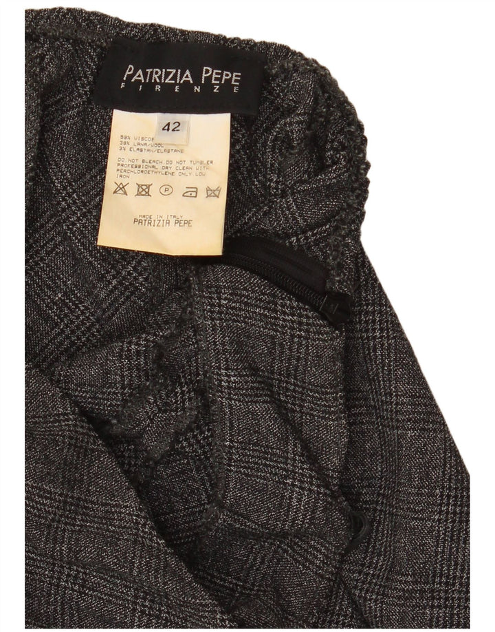 Patrizia Pepe Womens Strapless Dress IT 42 Medium Grey Houndstooth Viscose