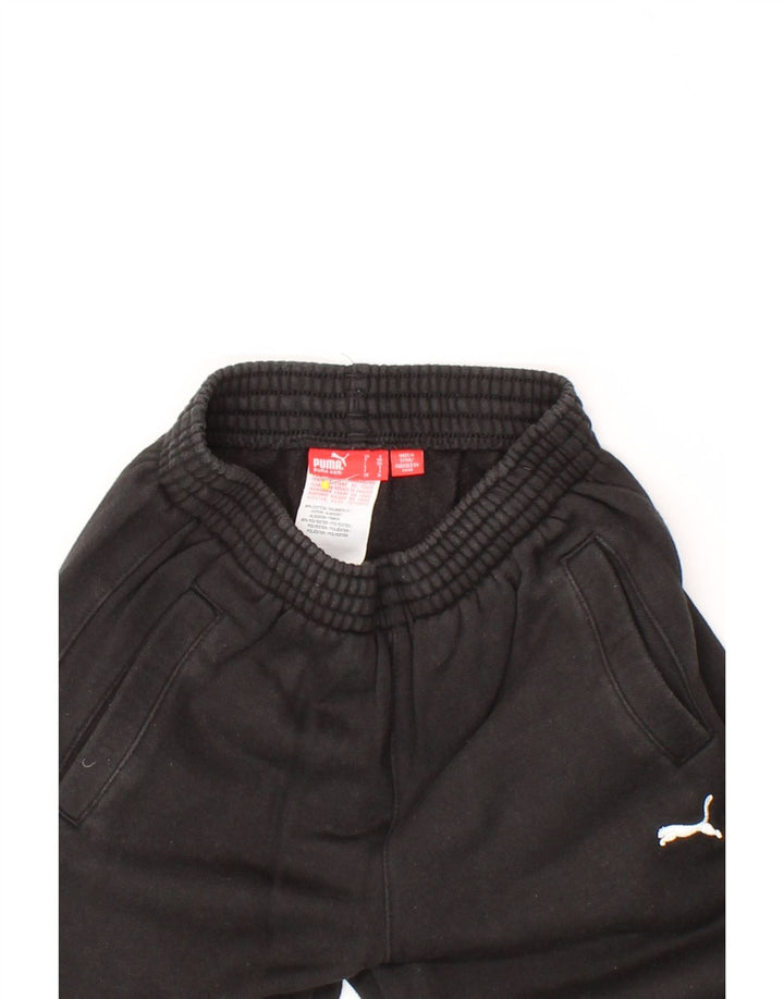 PUMA Boys Graphic Tracksuit Trousers 7-8 Years Small  Black Cotton Vintage Puma and Second-Hand Puma from Messina Hembry 