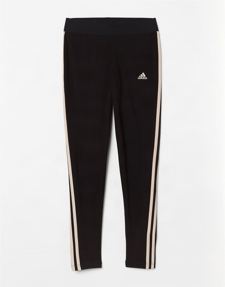 Adidas Womens Leggings UK 12/14 Medium Black Cotton
