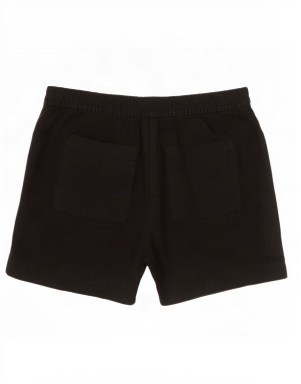 Marks & Spencer Womens Chino Shorts UK 18 XL W38 Black Linen