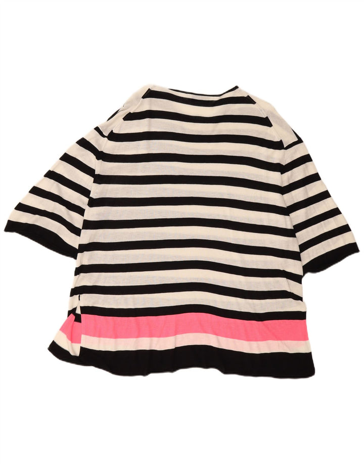 Zara Womens Longline Oversized Blouse Top UK 10 Small White Striped