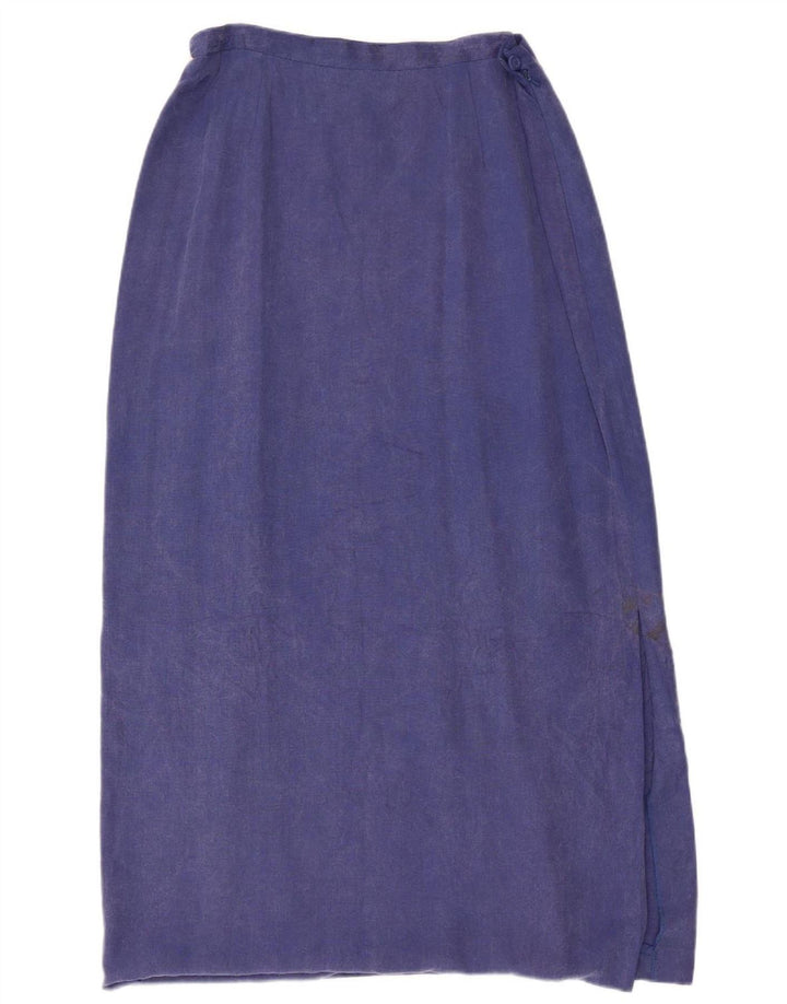 Monsoon Womens Midi Skirt UK 16 Large W32  Blue Viscose
