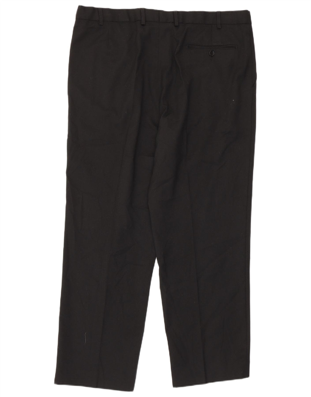 Marks & Spencer Mens Pegged Suit Trousers W38 L29 Black Polyester