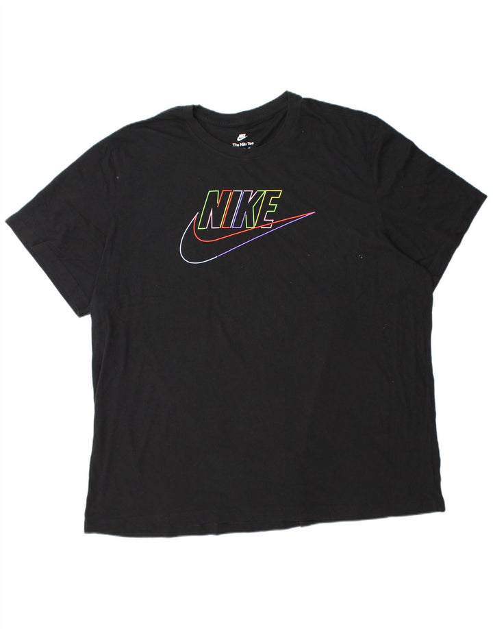 Nike Mens Graphic T-Shirt Top 3XL Black Cotton