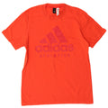 ADIDAS Mens Graphic T-Shirt Top Small Orange Cotton