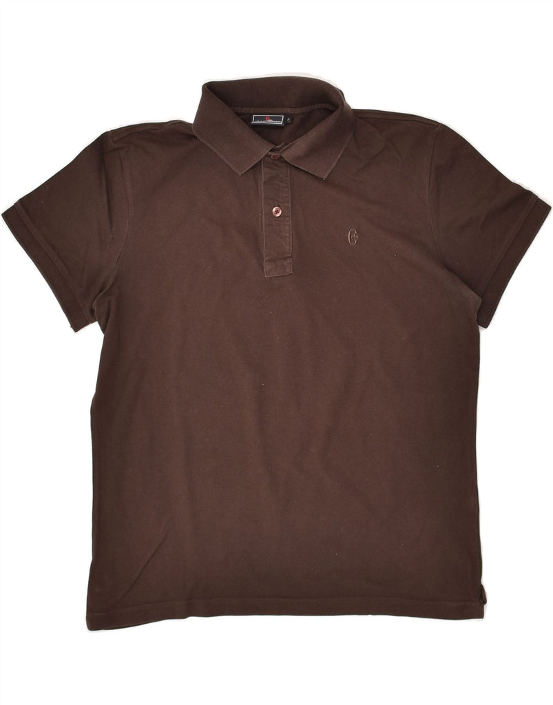 CONTE OF FLORENCE Mens Polo Shirt Small Brown Cotton | Vintage Conte of Florence | Thrift | Second-Hand Conte of Florence | Used Clothing | Messina Hembry 