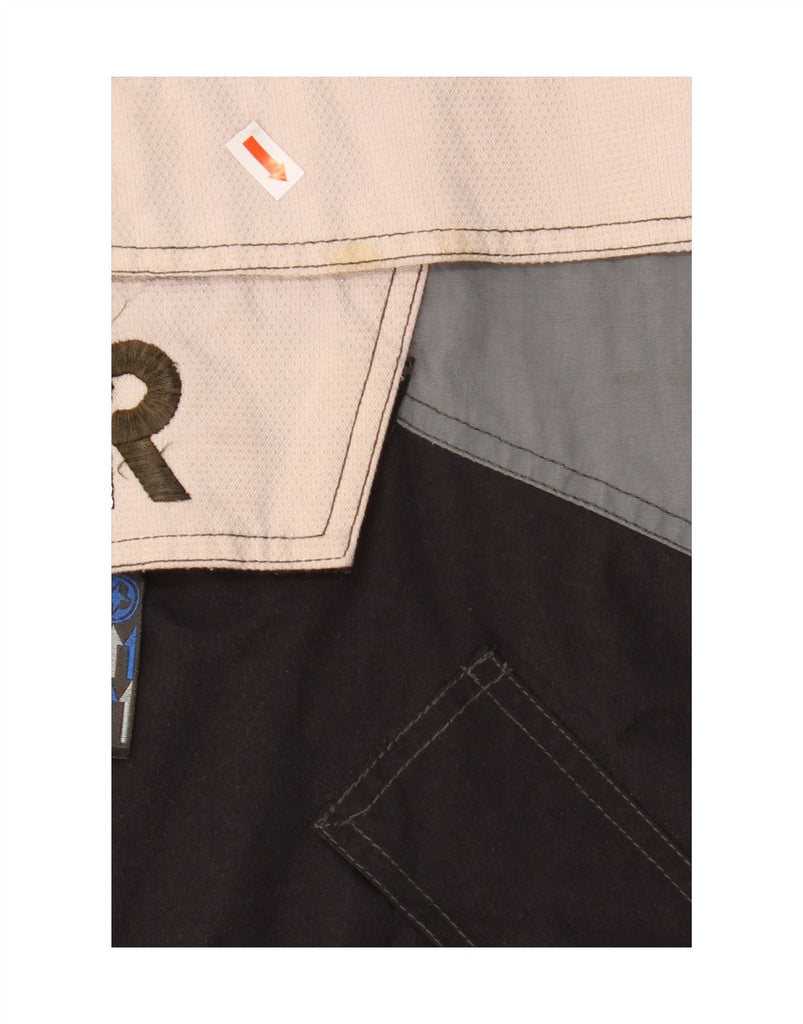 COLMAR Mens Graphic Pullover Ski Jacket UK 42 XL Black Colourblock Vintage Colmar and Second-Hand Colmar from Messina Hembry 