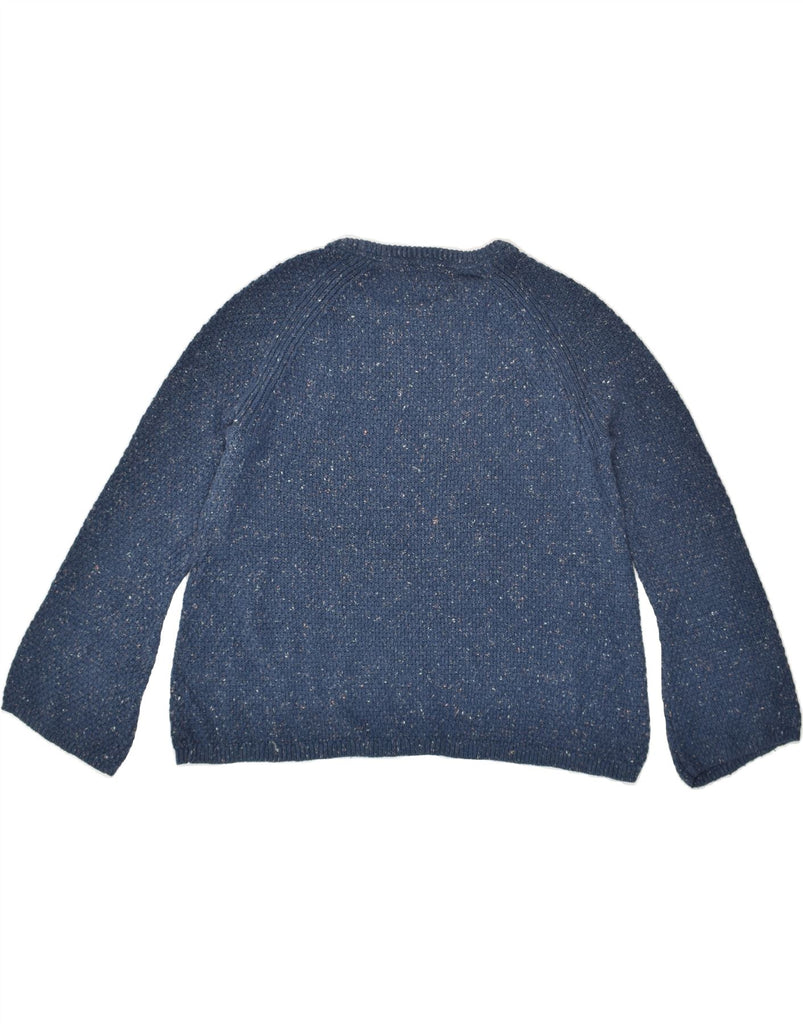 FAT FACE Womens Crew Neck Jumper Sweater UK 12 Medium Navy Blue Flecked | Vintage Fat Face | Thrift | Second-Hand Fat Face | Used Clothing | Messina Hembry 