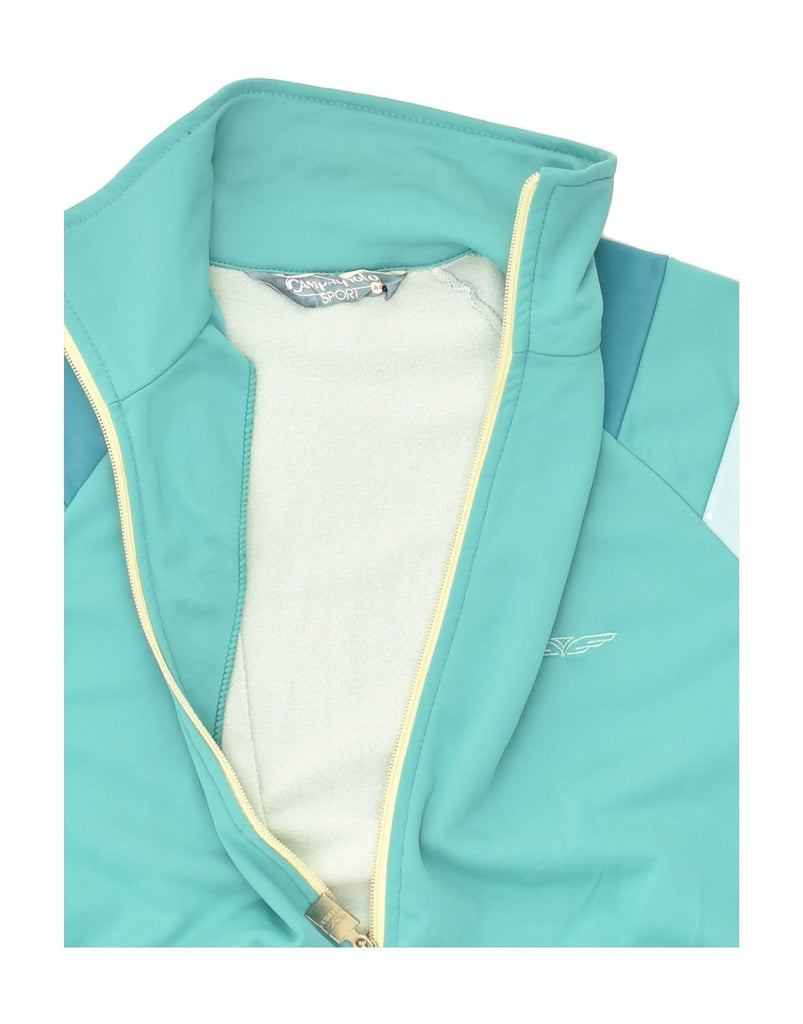 CAMPAGNOLO Womens Tracksuit Top Jacket IT 44 Medium Turquoise Polyamide | Vintage Campagnolo | Thrift | Second-Hand Campagnolo | Used Clothing | Messina Hembry 