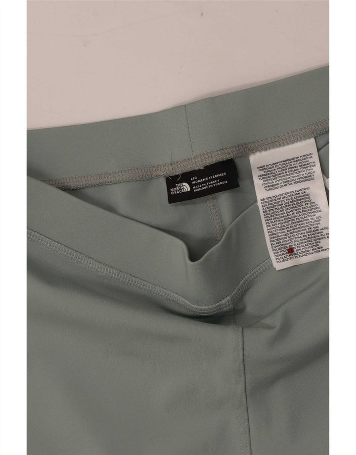 The North Face Womens Graphic Leggings Large Green Polyester Sports