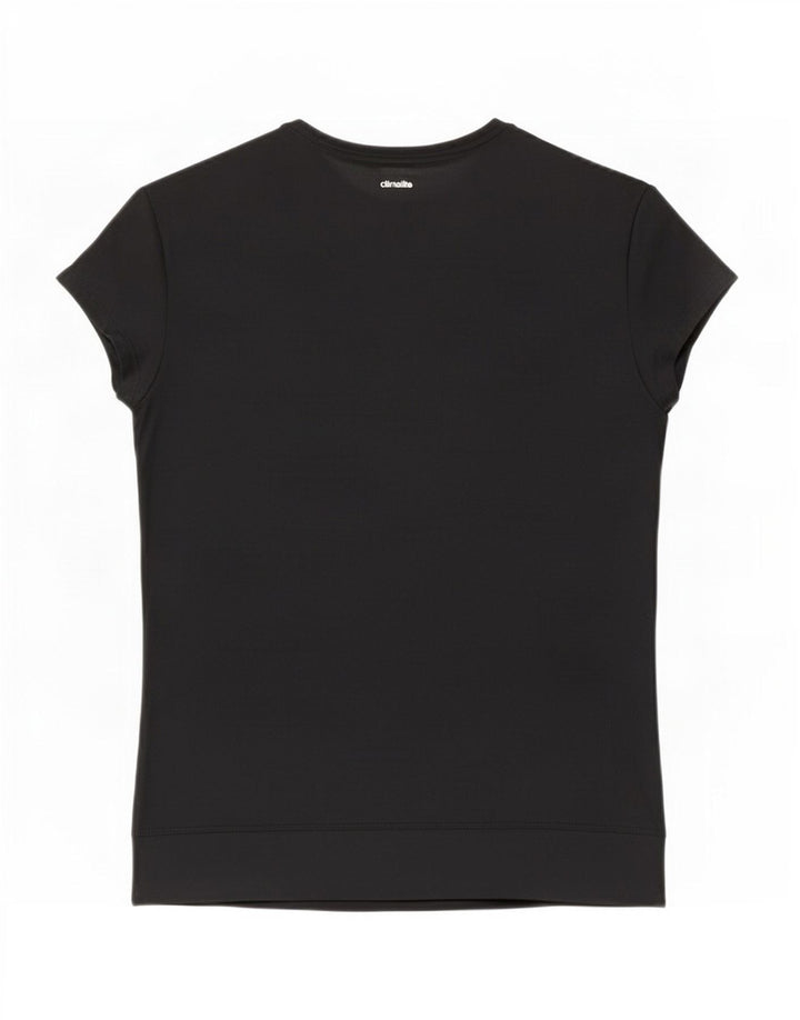 Adidas Womens Climalite T-Shirt Top UK 12/14 Medium Black Polyester