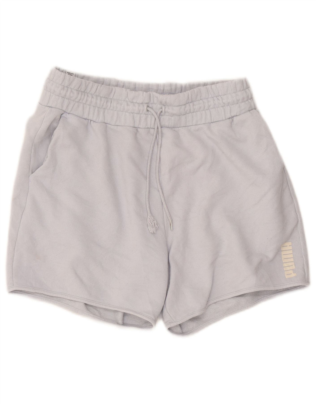 Puma Womens Sport Shorts UK 12 Medium  Blue Cotton