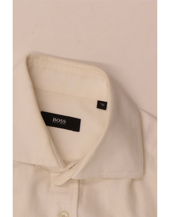 Hugo Boss Mens Shirt Size 38 Medium White