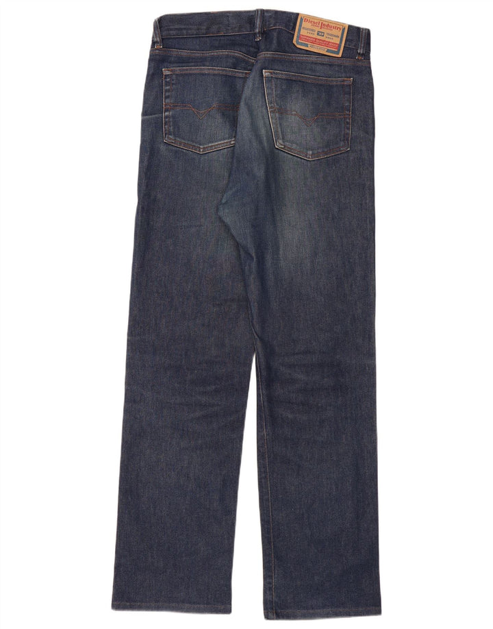 Diesel Mens Straight Jeans W34 L32 Blue Cotton