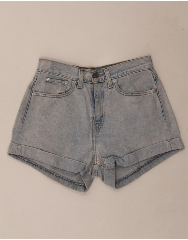 Levi's Womens Denim Shorts W27 Small Blue Cotton