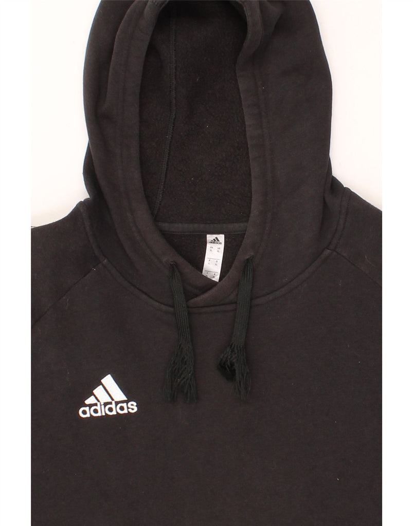 ADIDAS Mens Hoodie Jumper XL Black Cotton Vintage Adidas and Second-Hand Adidas from Messina Hembry 