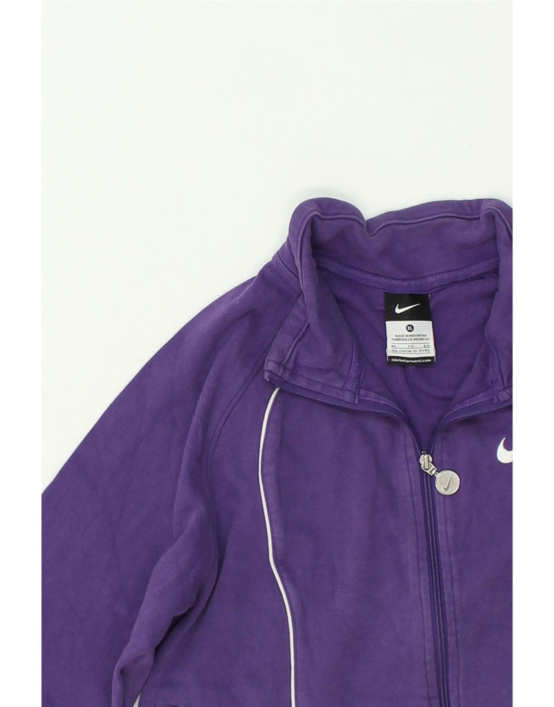 NIKE Boys Tracksuit Top Jacket 13-14 Years XL  Purple Cotton | Vintage Nike | Thrift | Second-Hand Nike | Used Clothing | Messina Hembry 