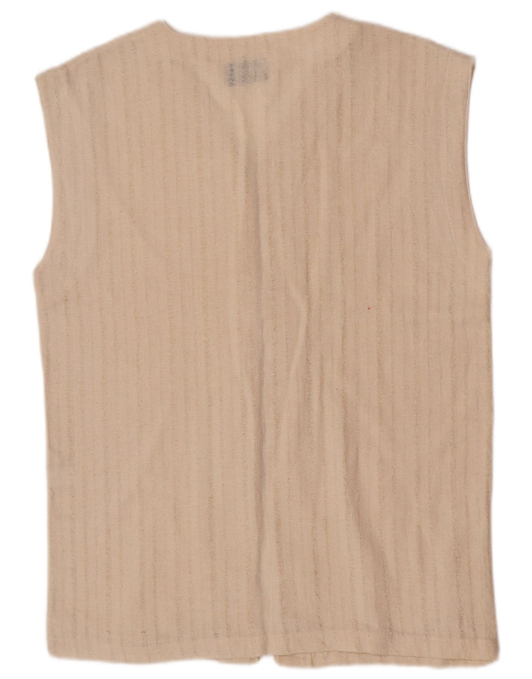 Mills Womens Gilet UK 16 Large Off White Striped Cotton