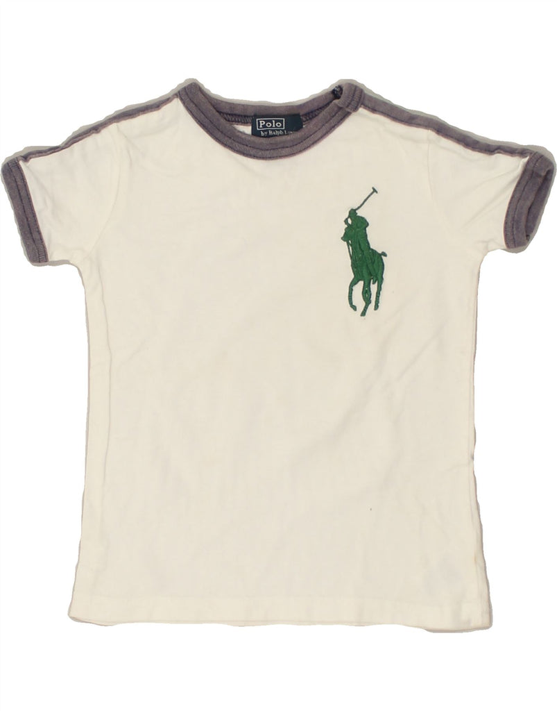 POLO RALPH LAUREN Baby Boys T-Shirt Top 18-24 Months White | Vintage Polo Ralph Lauren | Thrift | Second-Hand Polo Ralph Lauren | Used Clothing | Messina Hembry 