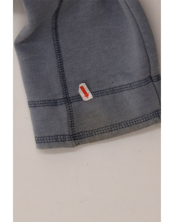 WEIRD FISH Mens Zip Neck Sweatshirt Jumper Large Blue Cotton