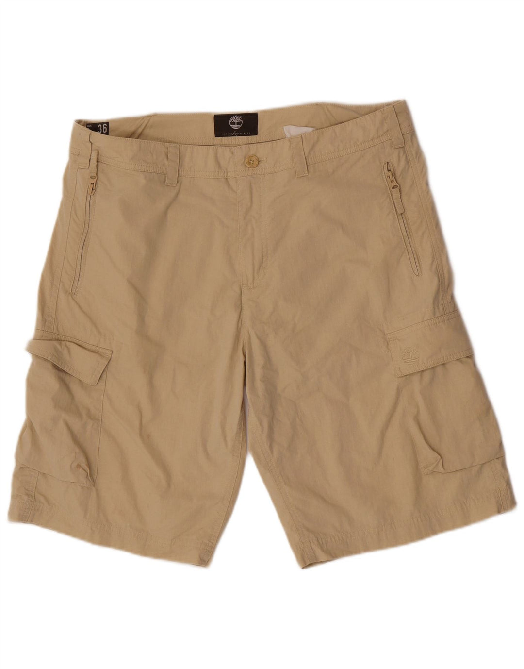 Timberland Mens Cargo Shorts W36 Large Beige Cotton