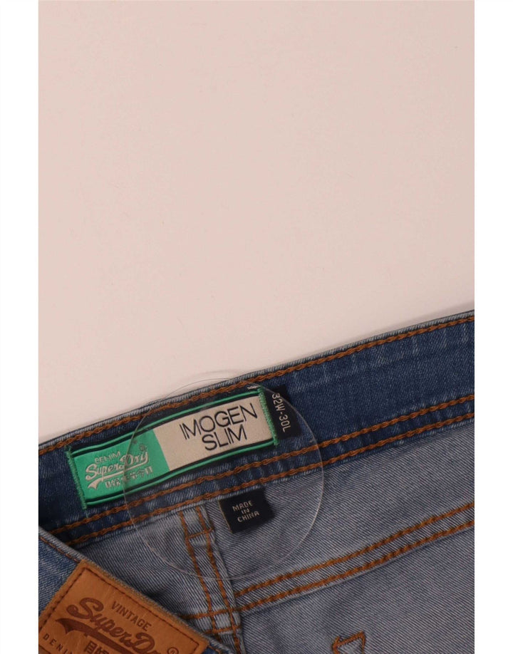 Superdry Womens Imogen Slim Jeans W32 L30 Blue Cotton