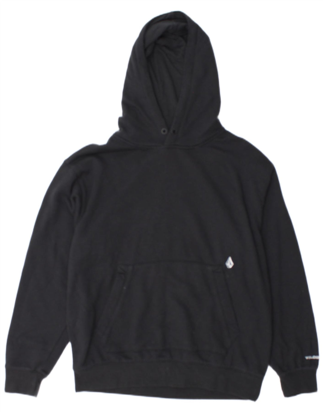 Volcom Mens Graphic Hoodie Jumper Small Black Cotton