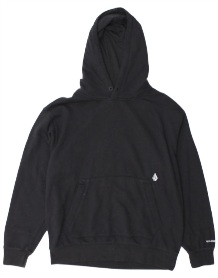 Volcom Mens Graphic Hoodie Jumper Small Black Cotton