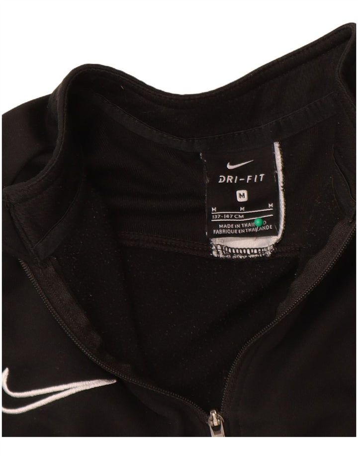 Nike Boys Dri Fit Sweatshirt Jumper 10-11 Years Medium Black Colourblock