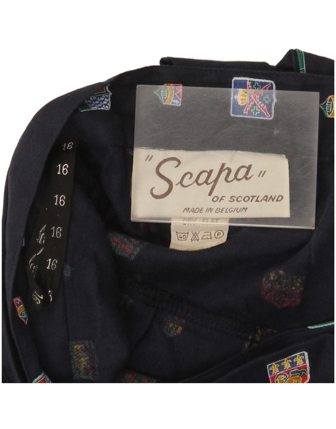 Scapa Girls Maxi Abstract Pattern Flared Skirt 15-16 Years W26 Navy Blue