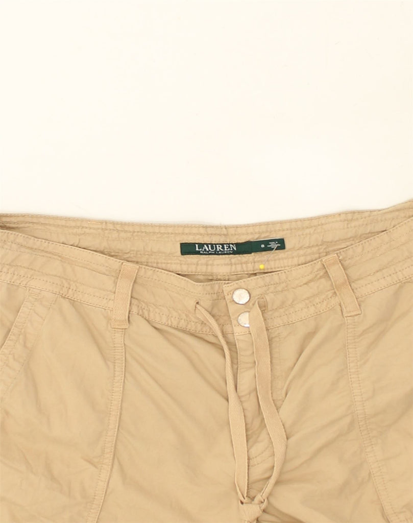 RALPH LAUREN Womens Chino Shorts US 8 Medium W26  Brown Cotton | Vintage Ralph Lauren | Thrift | Second-Hand Ralph Lauren | Used Clothing | Messina Hembry 