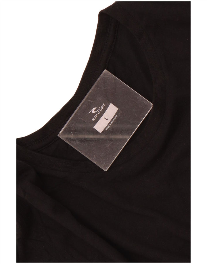 Rip Curl Mens Graphic T-Shirt Top Large Black