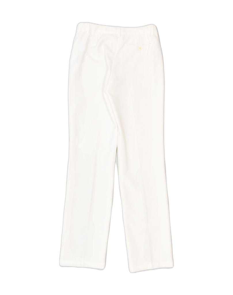 BENETTON Womens Straight Casual Trousers IT 42 Medium W28 L32 White | Vintage Benetton | Thrift | Second-Hand Benetton | Used Clothing | Messina Hembry 