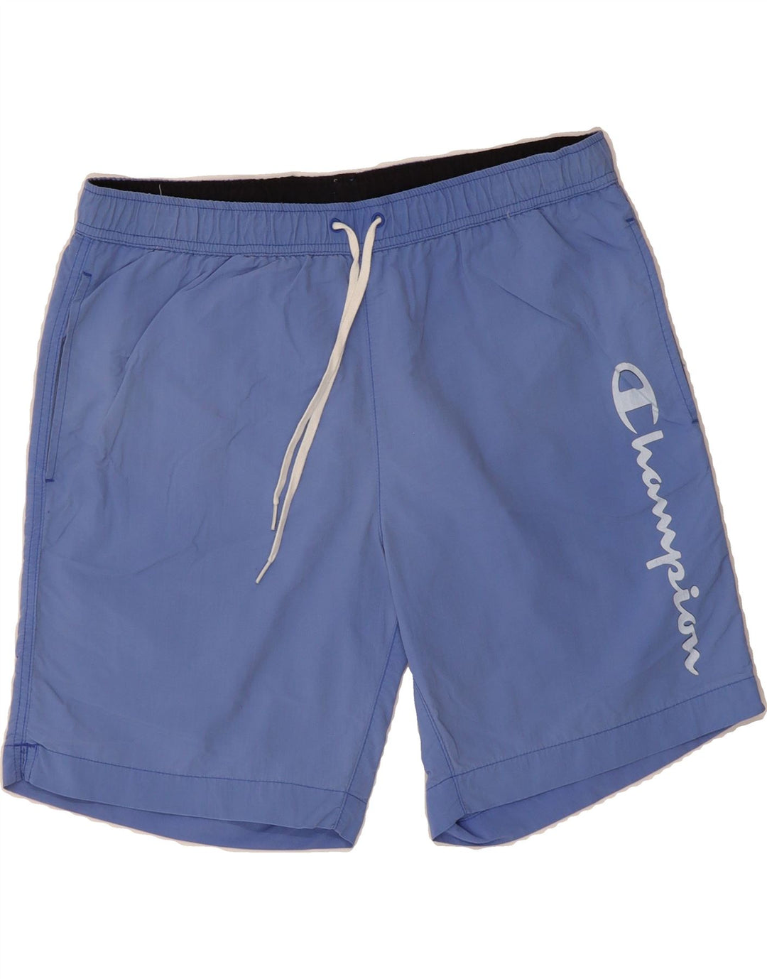 CHAMPION Mens Graphic Sport Shorts XL  Blue Polyamide Vintage Champion and Second-Hand Champion from Messina Hembry 