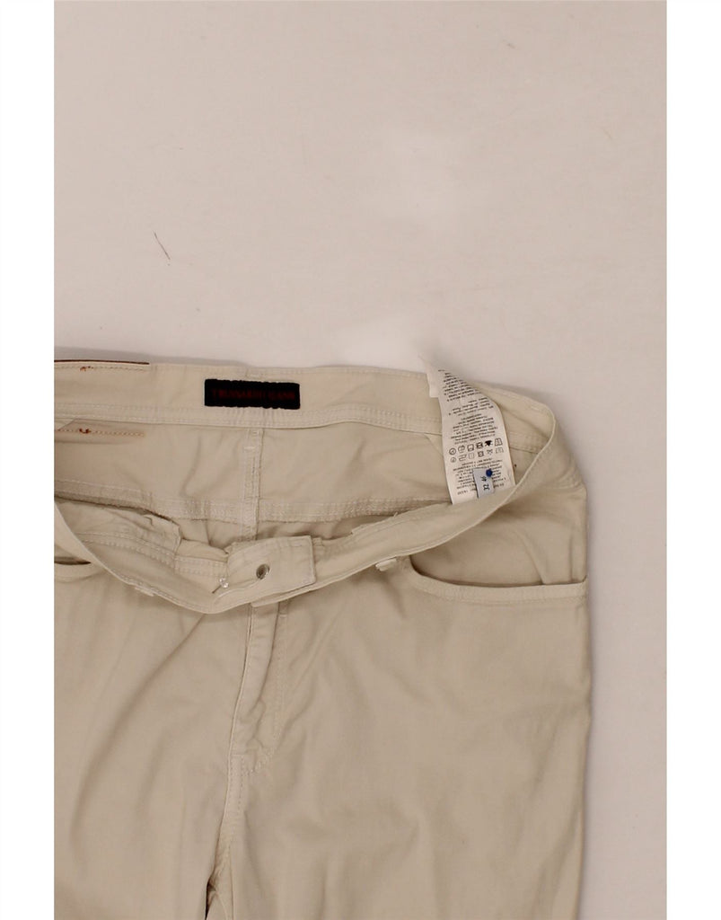 TRUSSARDI Womens Crop Slim Casual Trousers W32 L26 Beige Cotton Vintage Trussardi and Second-Hand Trussardi from Messina Hembry 