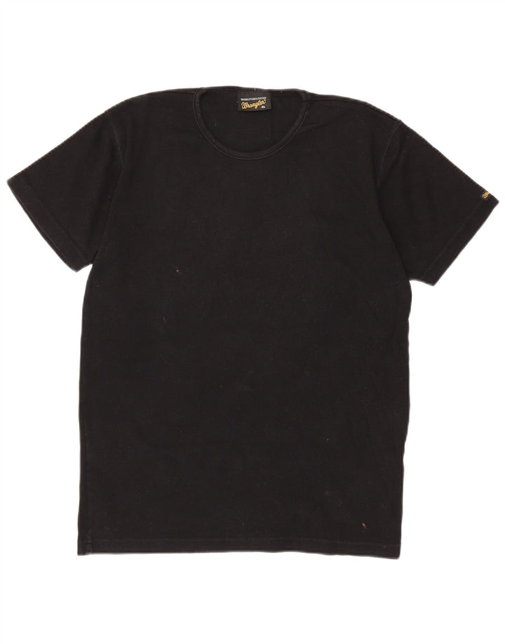 Wrangler Mens T-Shirt Top XL Black Cotton