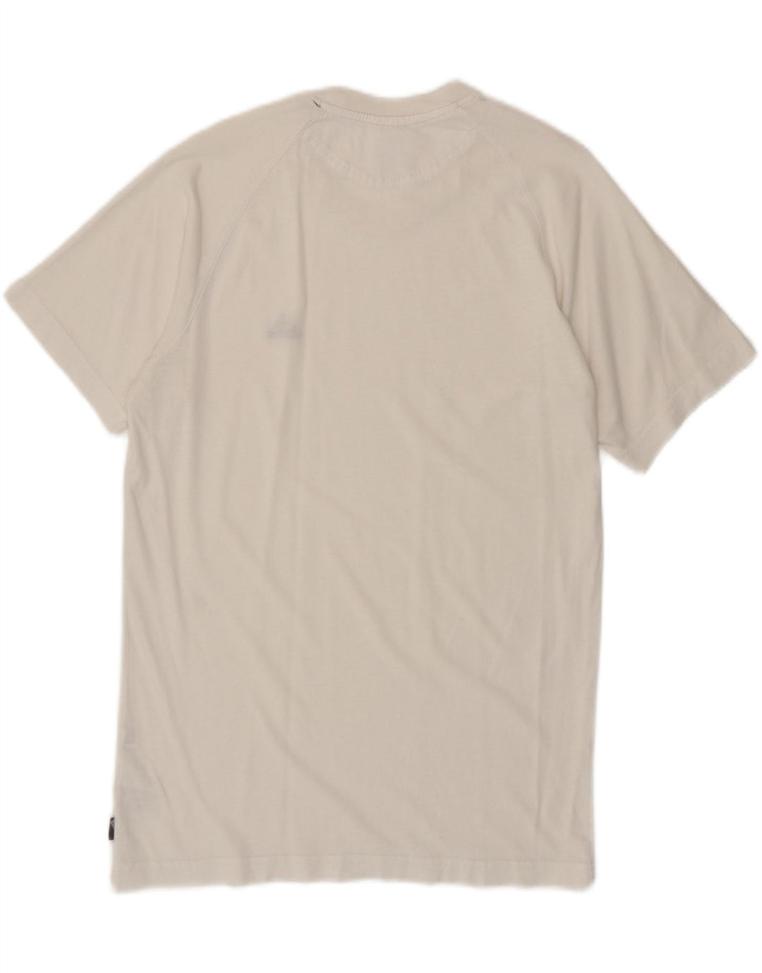Adidas Mens T-Shirt Top Small Off White Cotton