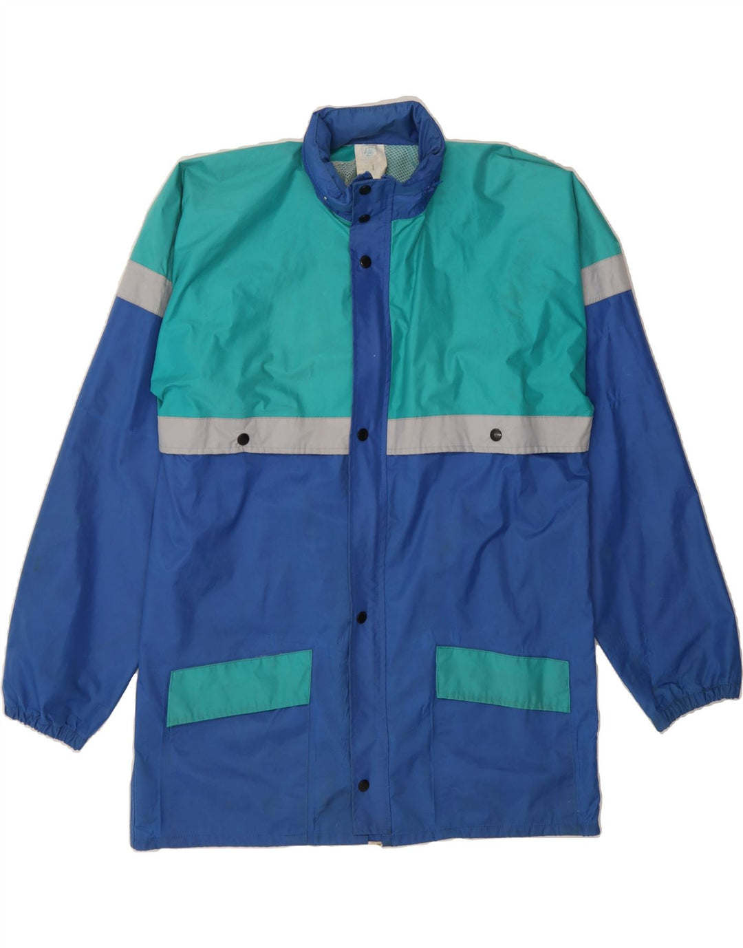 VINTAGE Mens Hooded Rain Jacket UK 38 Medium Multicoloured Polyamide Vintage Vintage and Second-Hand Vintage from Messina Hembry 