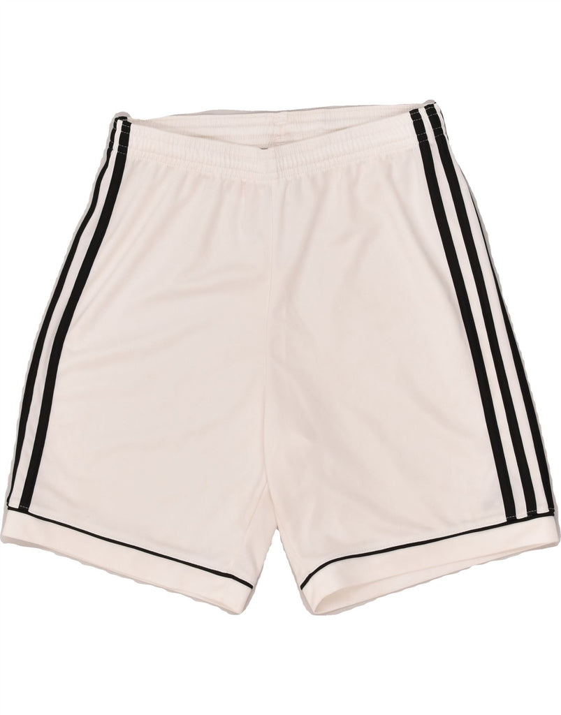 ADIDAS Boys Climalite Sport Shorts 13-14 Years White Polyester | Vintage Adidas | Thrift | Second-Hand Adidas | Used Clothing | Messina Hembry 