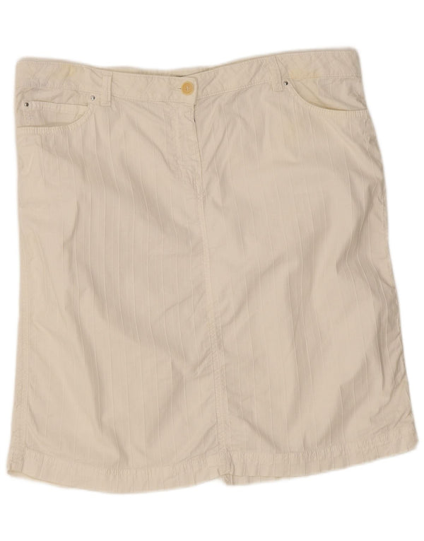 Marina Yachting Womens Midi Skirt Large W34 White Cotton