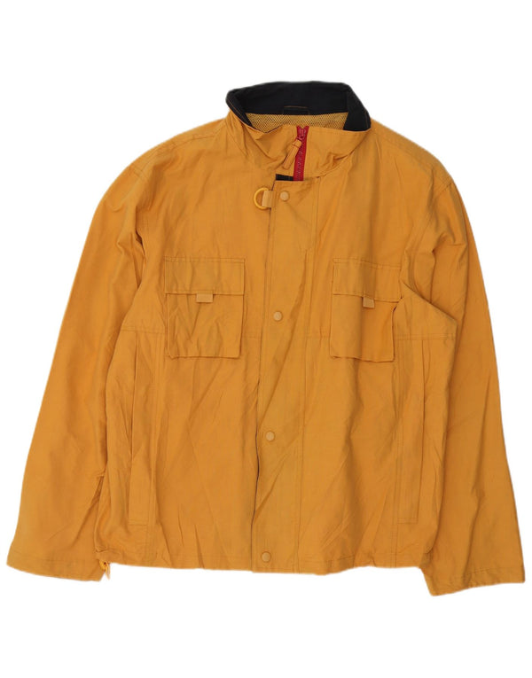 Vintage Mens Rain Jacket UK 42 XL Yellow Nylon