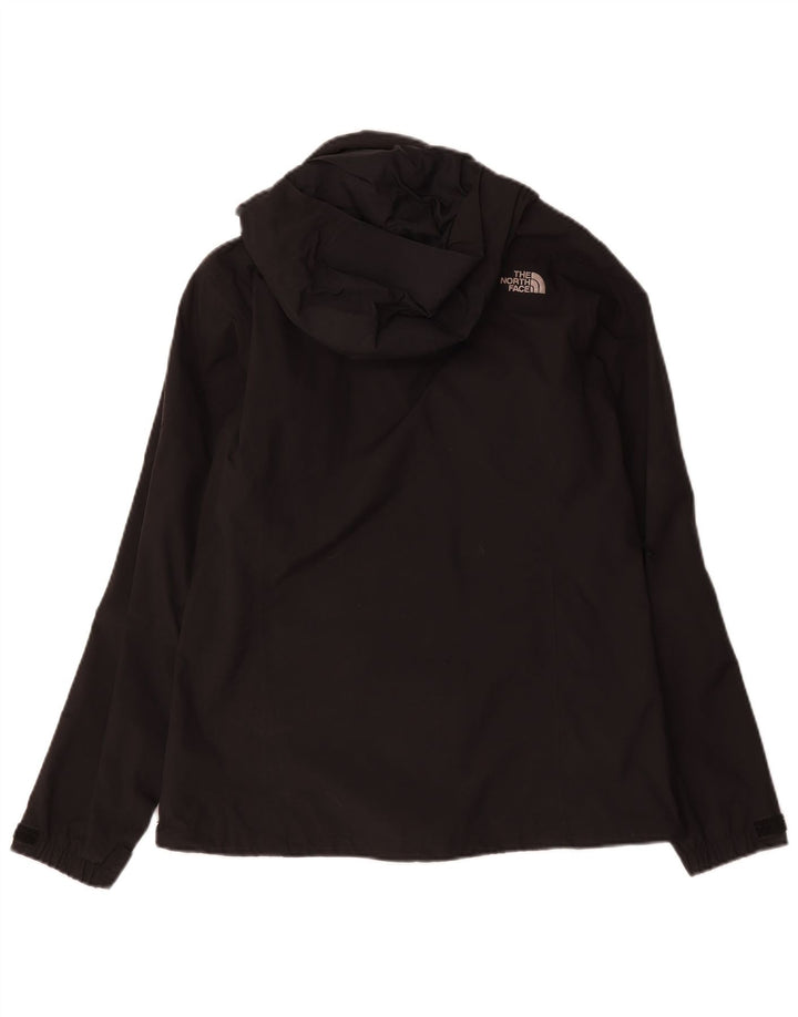 The North Face Womens Hooded Rain Jacket UK 14 Medium Black Polyester