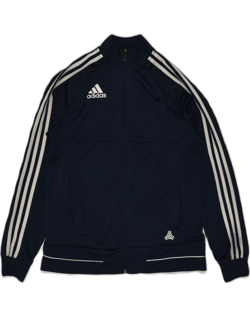 ADIDAS Boys Tracksuit Top Jacket 13-14 Years Navy Blue Polyester | Vintage Adidas | Thrift | Second-Hand Adidas | Used Clothing | Messina Hembry 