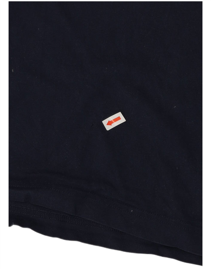 Reebok Mens Graphic T-Shirt Top Large Navy Blue Cotton