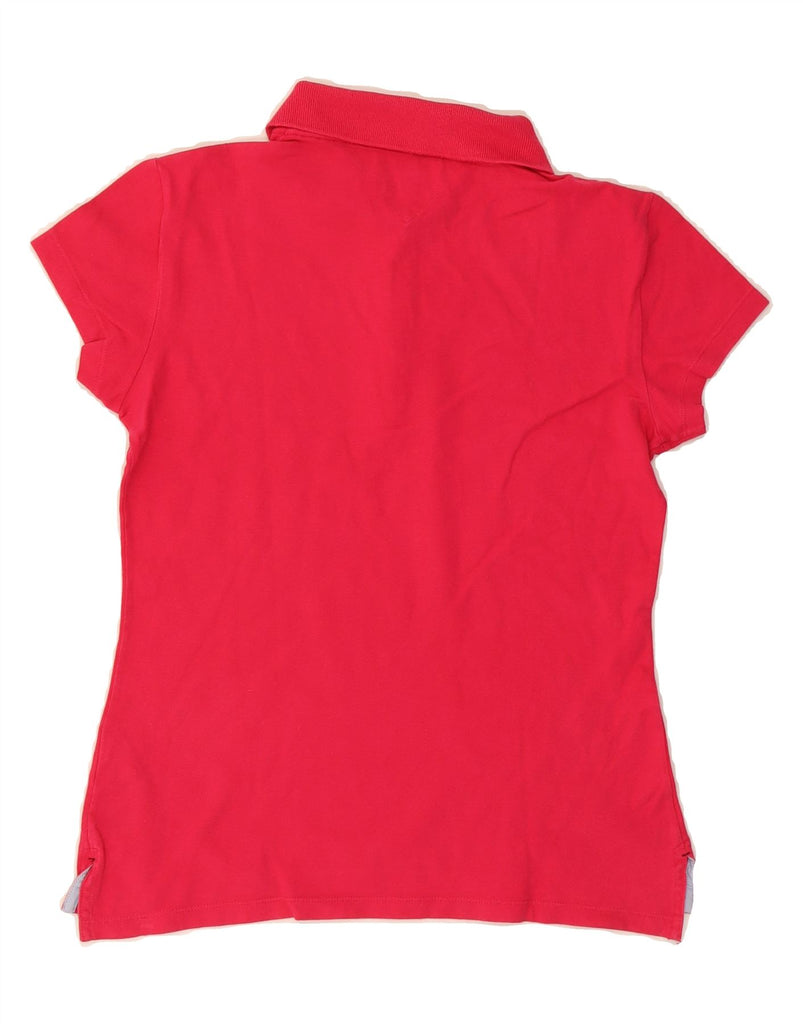 TOMMY HILFIGER Womens Slim Fit Polo Shirt UK 12 Medium Pink Cotton Vintage Tommy Hilfiger and Second-Hand Tommy Hilfiger from Messina Hembry 