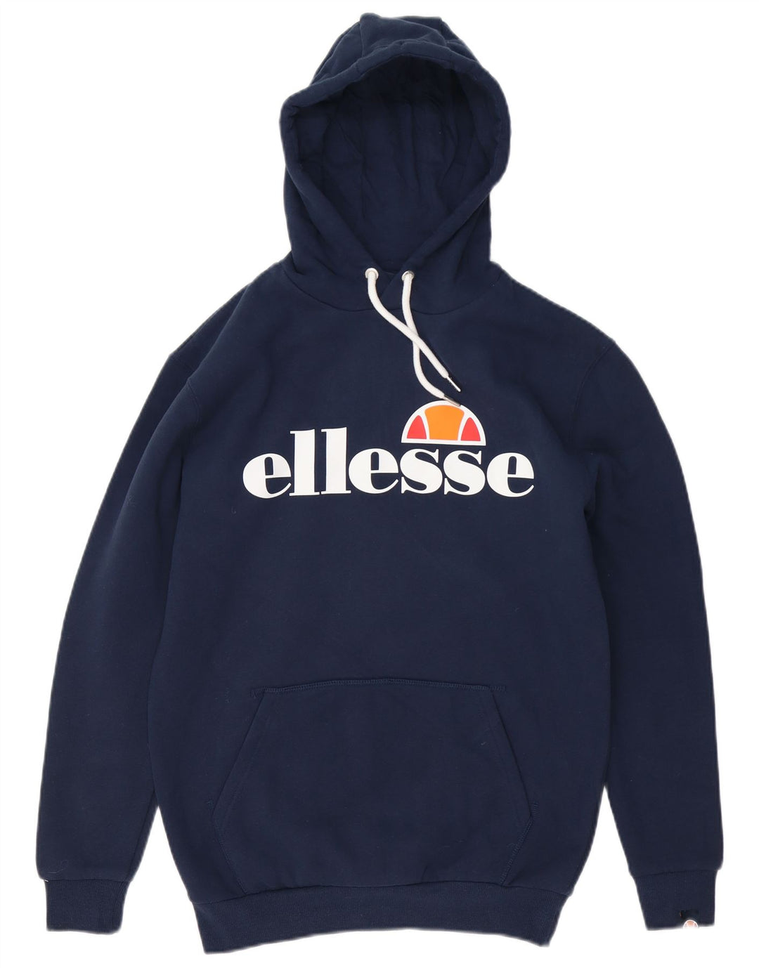 ELLESSE Mens Graphic Hoodie Jumper XS Navy Blue
